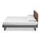 Baxton Studio Ayla Grey Upholstered Walnut Finished Wood Full Size Platform Bed 156-9413-9428 - alternate 9